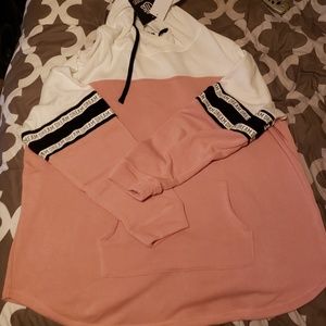 Pink & White Hoodie